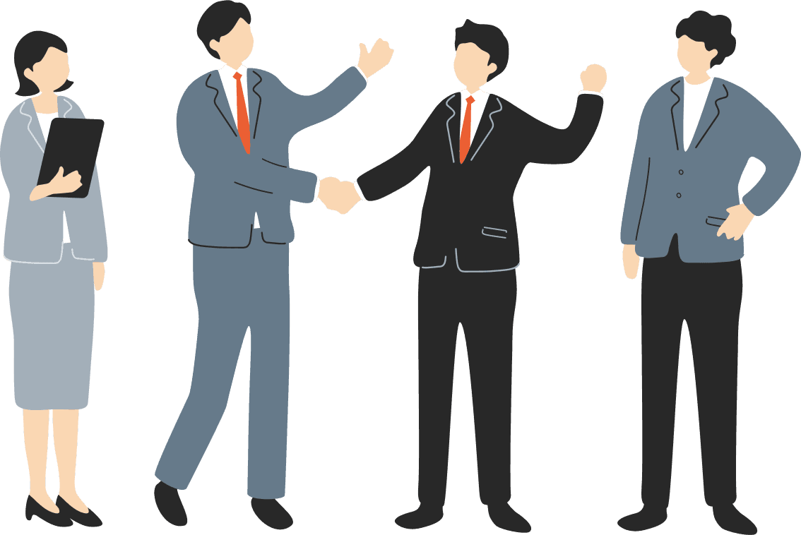 4人の人のイラスト