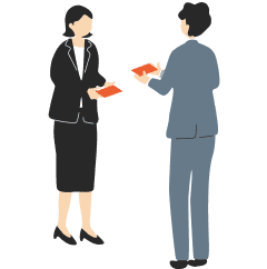 人間が話しているイラスト