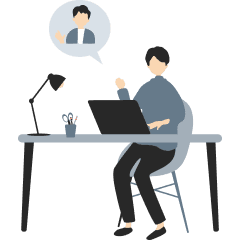 人間が話しているイラスト