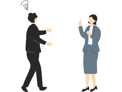 話している人たちのイラスト