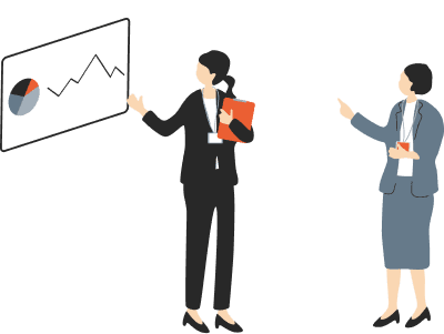 MTGしているイラスト