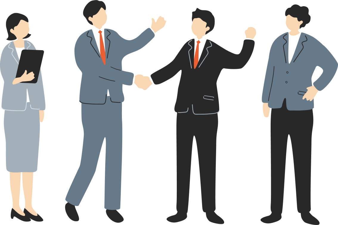 4人の人のイラスト