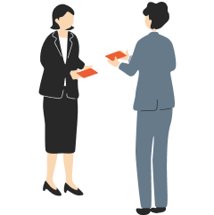 人間が話しているイラスト