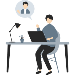 人間が話しているイラスト