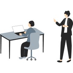 人間が話しているイラスト