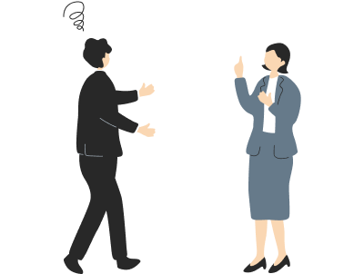 話している人たちのイラスト